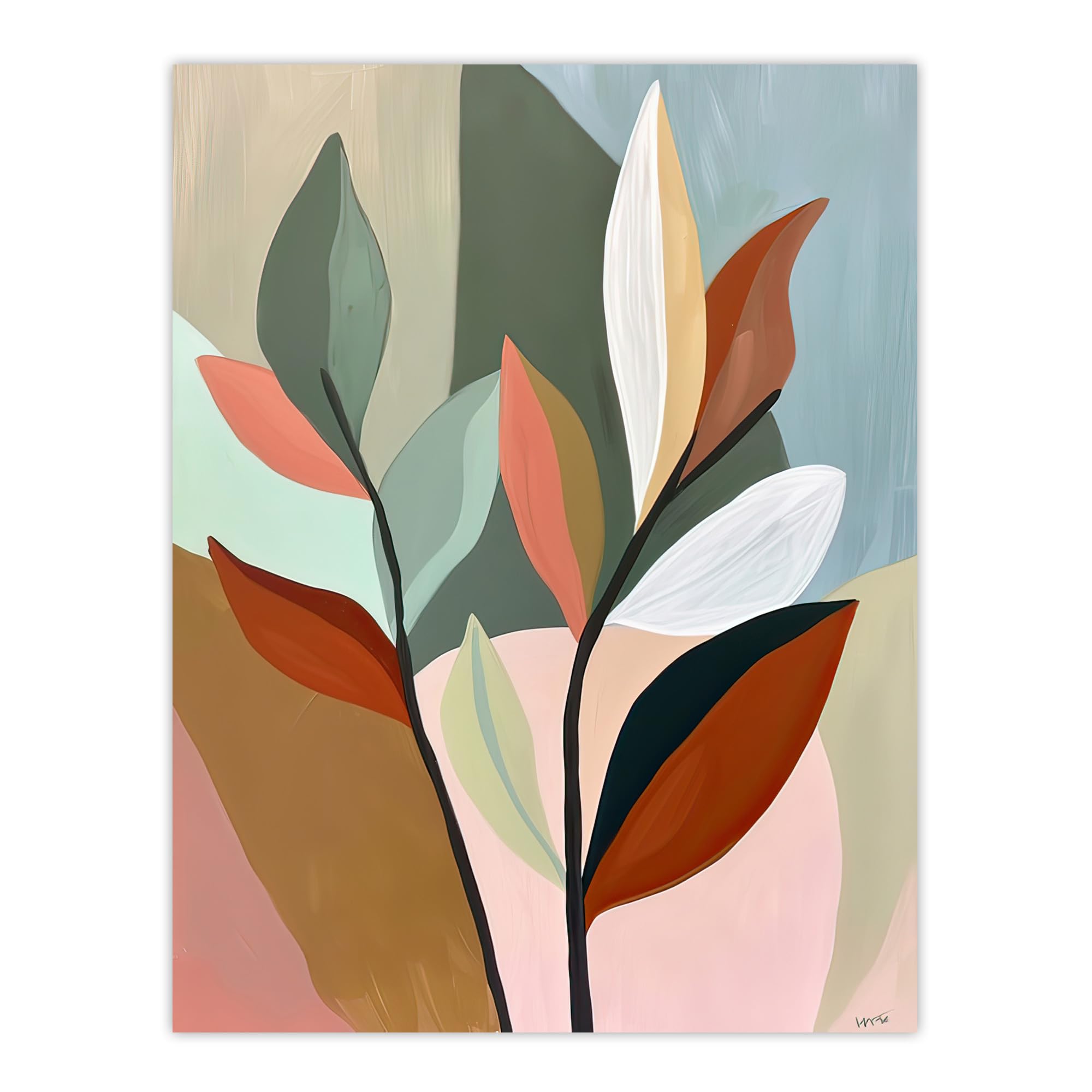 Artery8 - Wall Art Print - Botanical Leaves - W24 inch x H32 inch