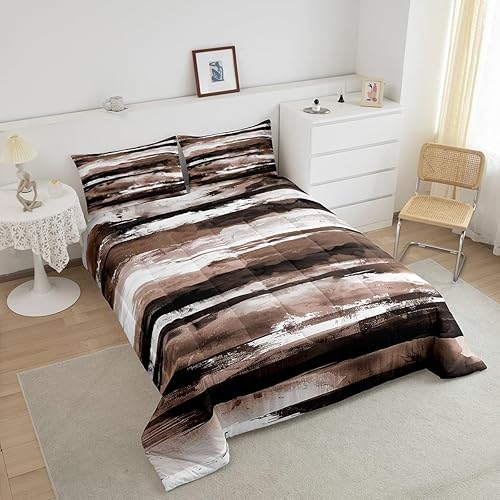 Miniatura 10 de Erosebridal Juego de edredón estético de acuarela negra con diseño Grunge rojo, tamaño King, edredón de plumón degradado degradado degradado,