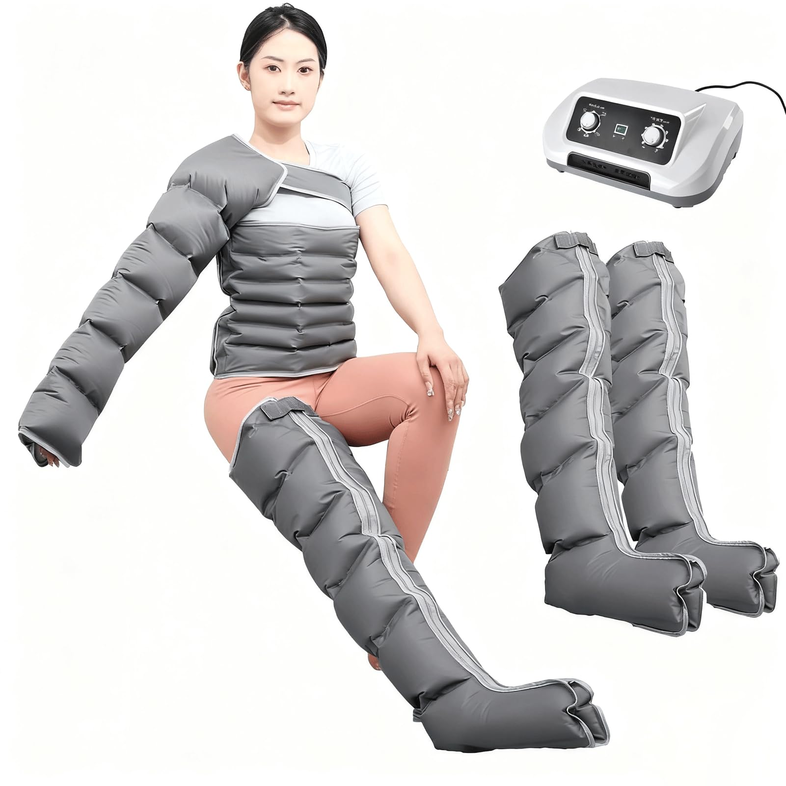 SXSLTSA Leg Compression Massager with Air Compression - Lymphatic Drainage, Pain Relief, Calf Massager, Recovery Boots