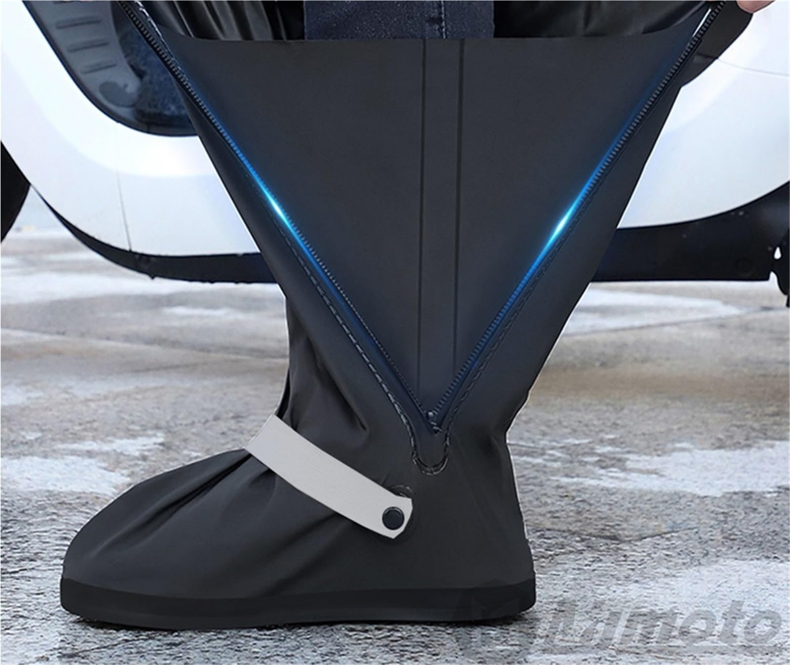 Copriscarpe 3 Paia di Copriscarpe Copriscarpe Antipioggia Bici Ciclismo Copriscarpe Antipioggia Impermeabili for copristivali da Moto Antiscivolo piovosi(47)