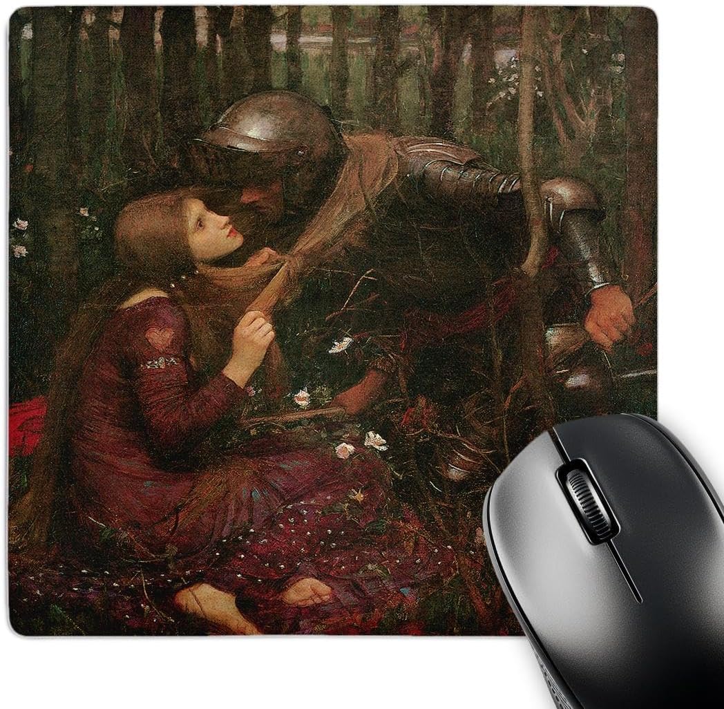 3dRose - BLN Paintings of Love Fine Art Collection - La Belle Dame Sans Merci by John William Waterhouse - Mouse Pads (mp-127218-1)
