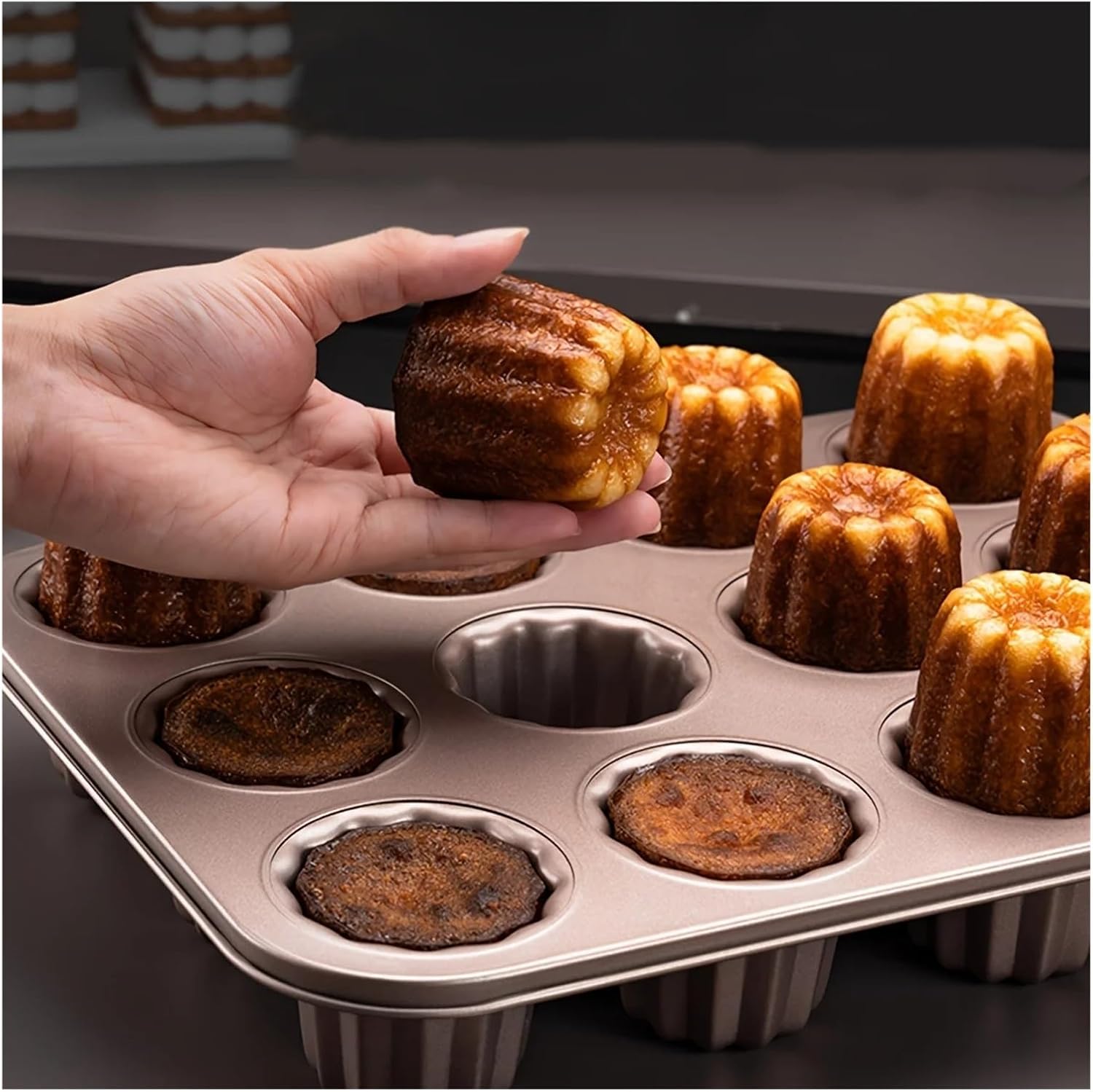 6 9 12 Hole Cake Mold Compatible For Kitchen Baking Tray for Muffin Pancake Tools(12-Holes)