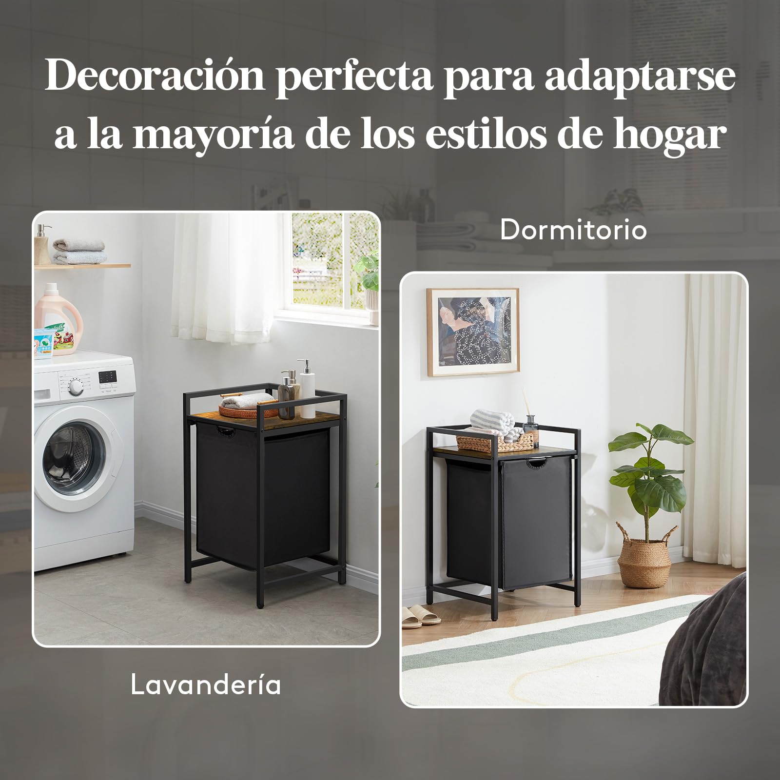 Lifewit Cesto Ropa Sucia, Laundry Basket con Estante y Bolsas Extraíbles, Clasificador para Cuarto de Lavado, Dormitorio, Baño, o Dormitorio, 69 L, Negro