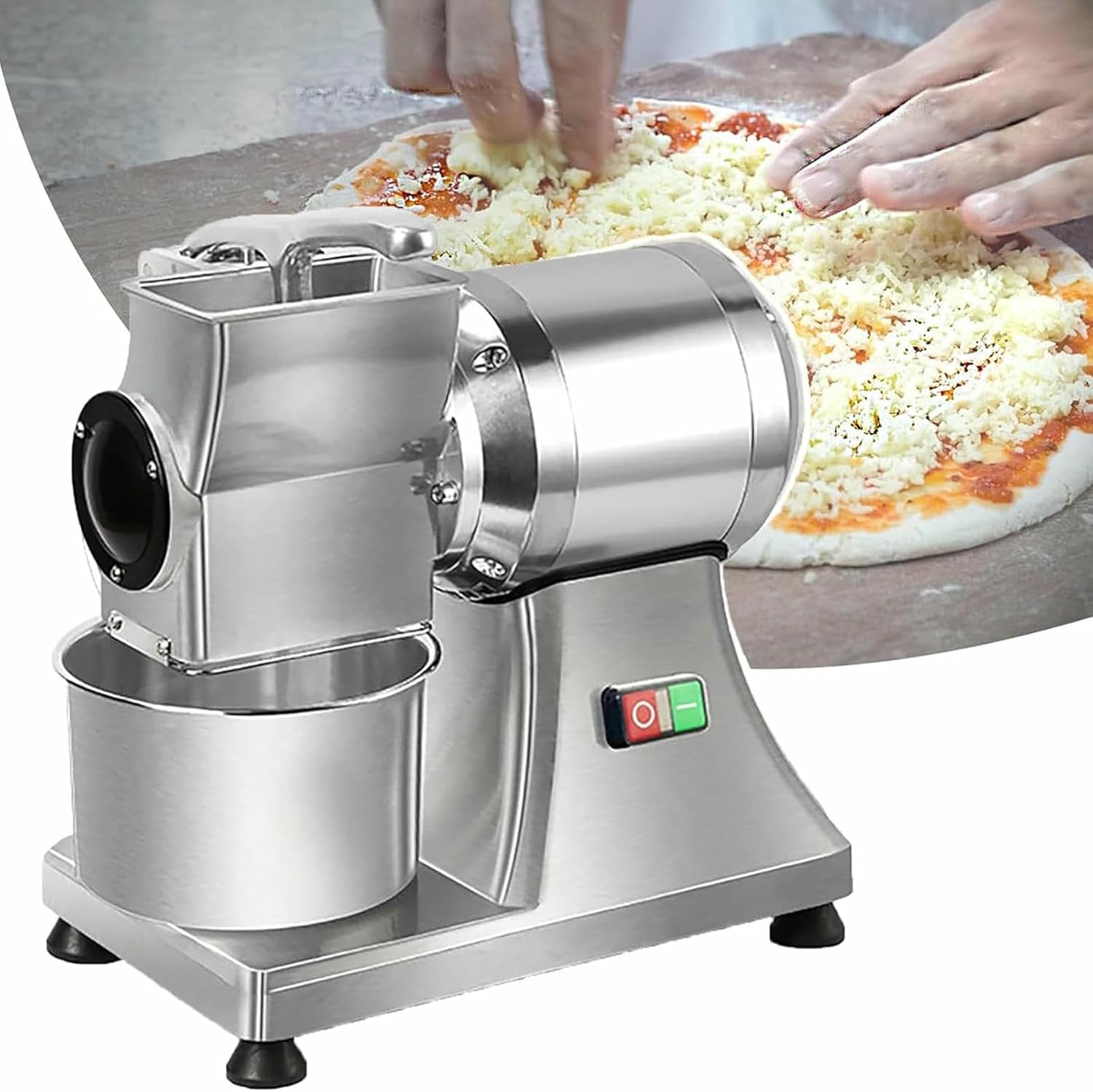 Commercial EléCtrico Cheese Grinder, 550 W Large, Stainless Steel, For Butter, Bread And Salvage