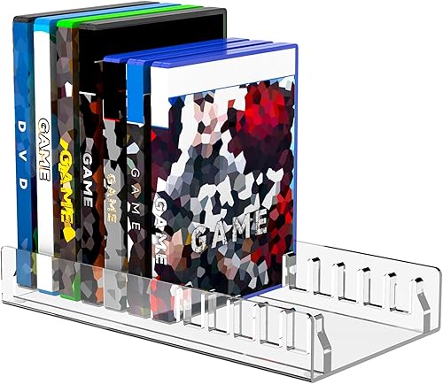 Miniatura 9 de Soporte organizador de almacenamiento de videojuegos acrílico para PS5, PS4, PS3 - Soporte de exhibición para hasta 12 juegos (transparente)