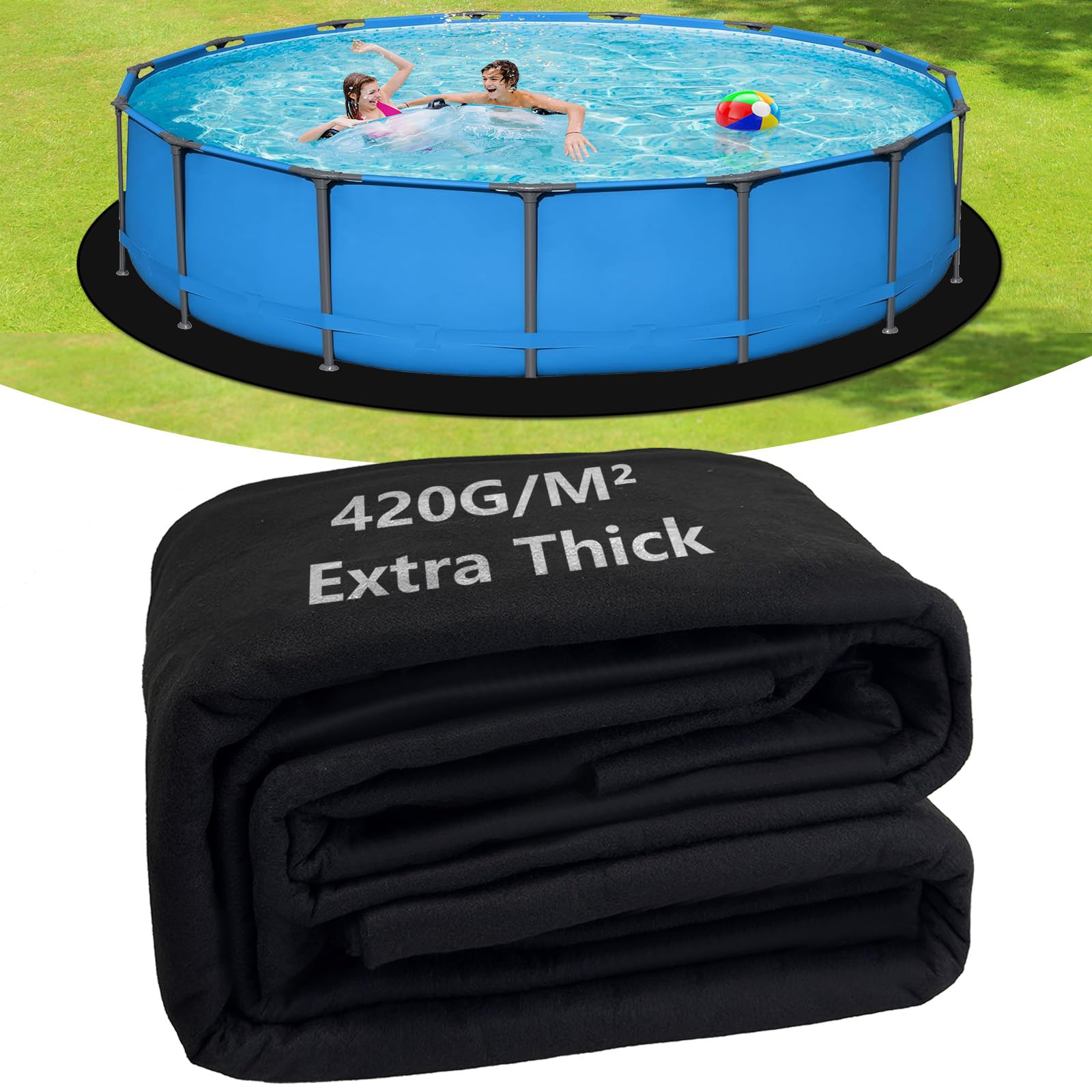 vecacosic 16FT 12Oz/Yd&sup2; Pool Liner Pad