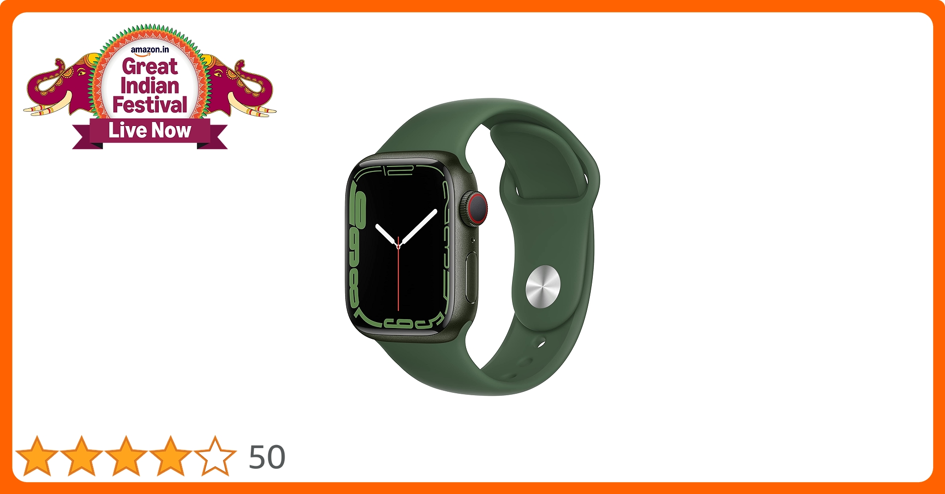Apple Watch Series 7 (GPS + Cellular, 41mm) - Green