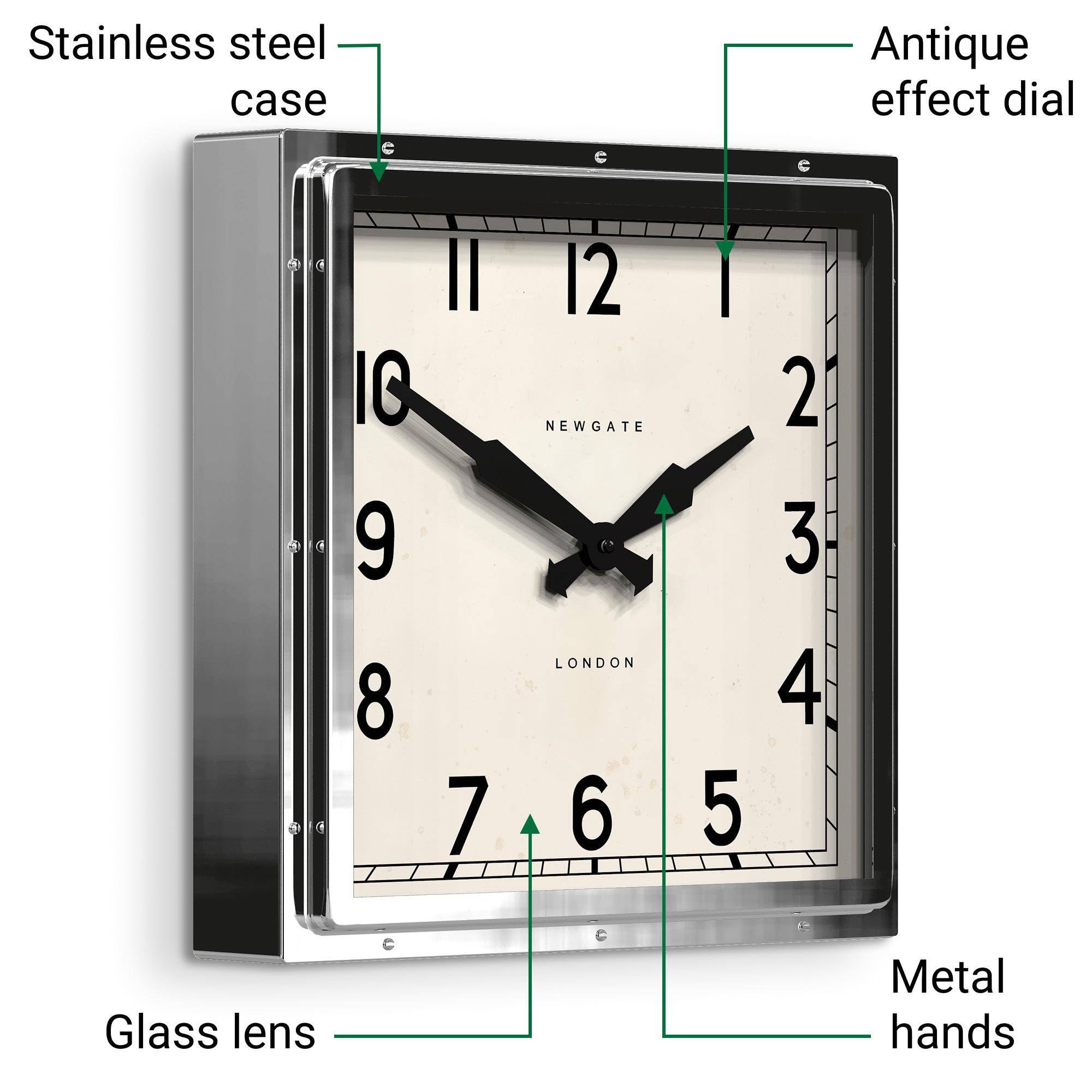 NEWGATE 時計 Number Four Wall Clock グレー Amazon.com: NEWGATE® Number Four Theatre Wall Clock | Modern