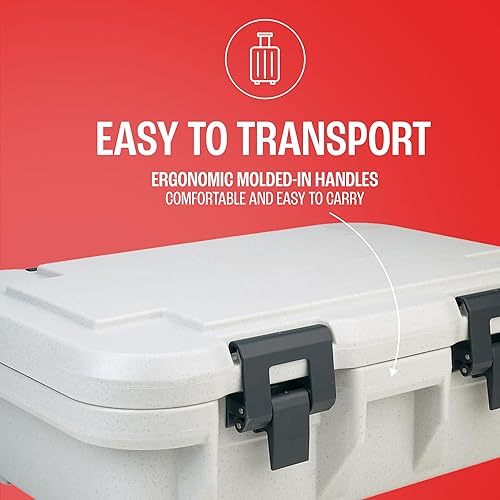 Miniatura 19 de Cambro Transportador aislado de bandeja de alimentos – Caja caliente de 6 pulgadas de profundidad y calentador de alimentos para catering