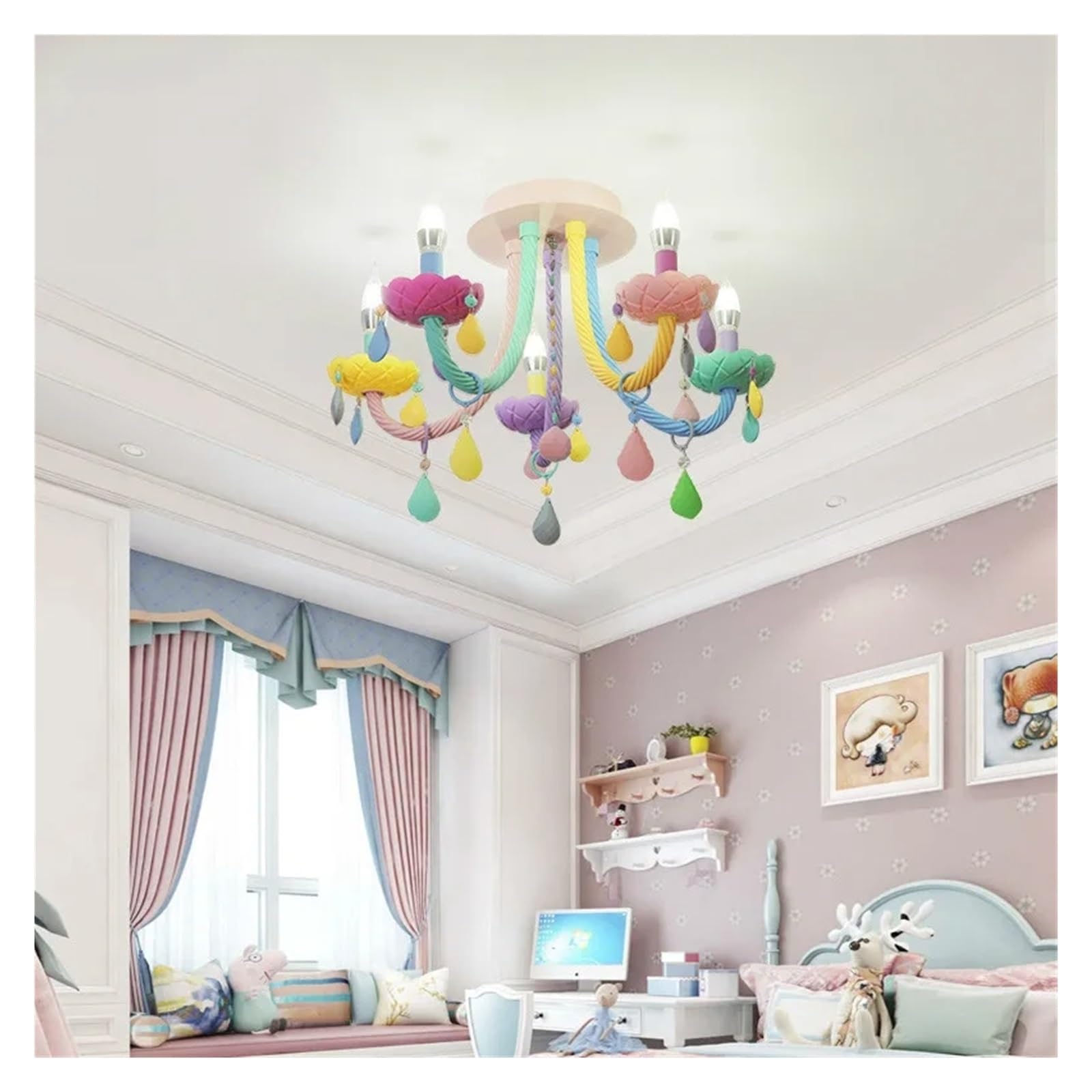 Lámpara de techo LED nórdica para dormitorio