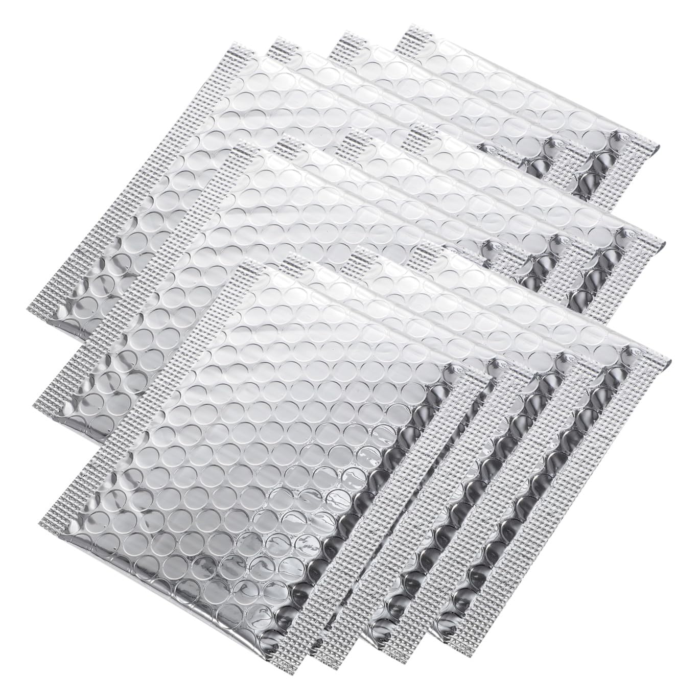 Enveloppes Matelassées à Bulles Auto-adhésives Argentées 100 Pièces 110x130 40 Mm, Paquet D'expédition Rembourrés en Aluminium pour Protection Colis, Emballage Sécurisé pour