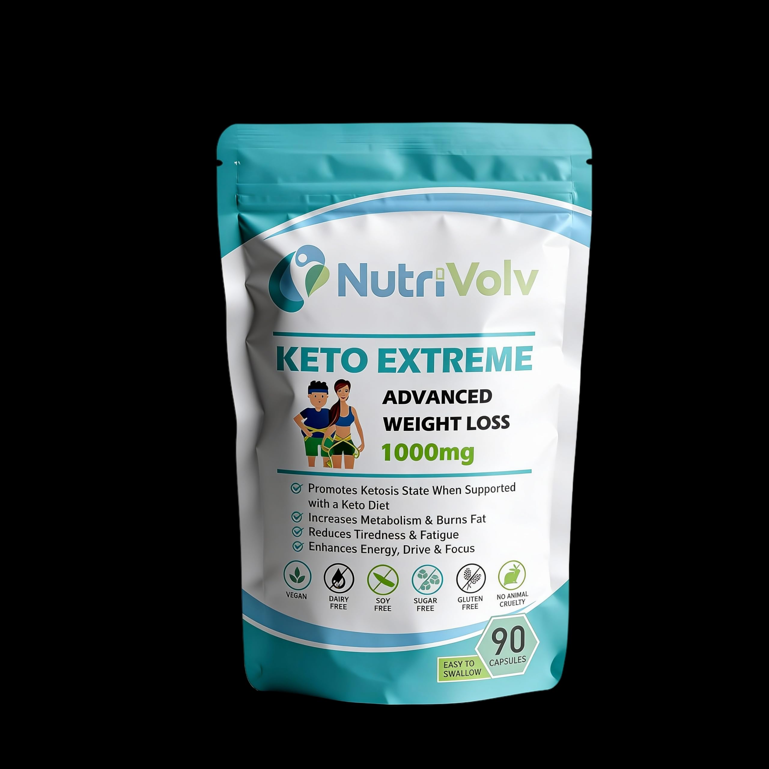 Keto Extreme Fat Burner Keto Diet, Weight Loss, Boost Energy Level & Metabolism - 90 Capsules