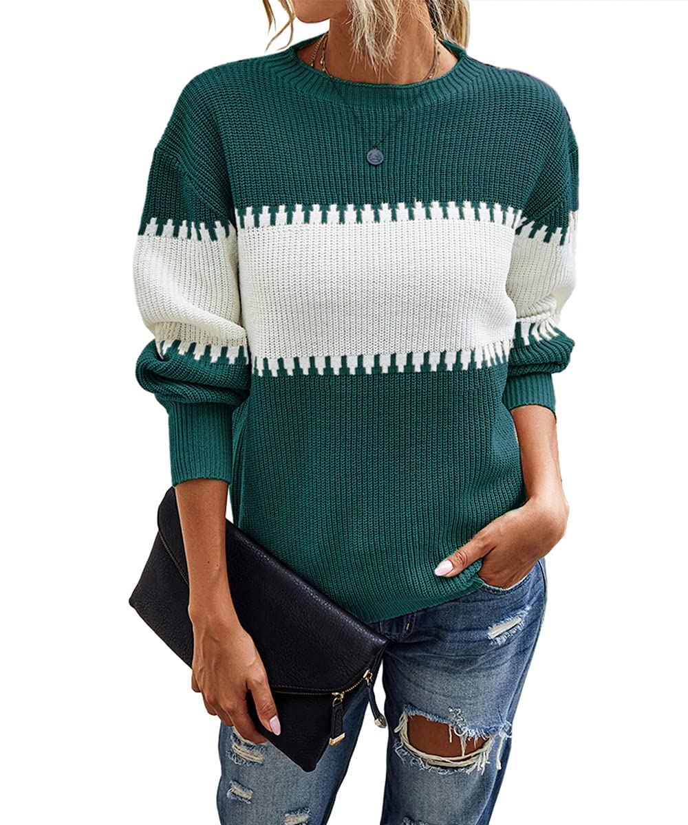 Color Block Long Sleeve Sweater main image 1