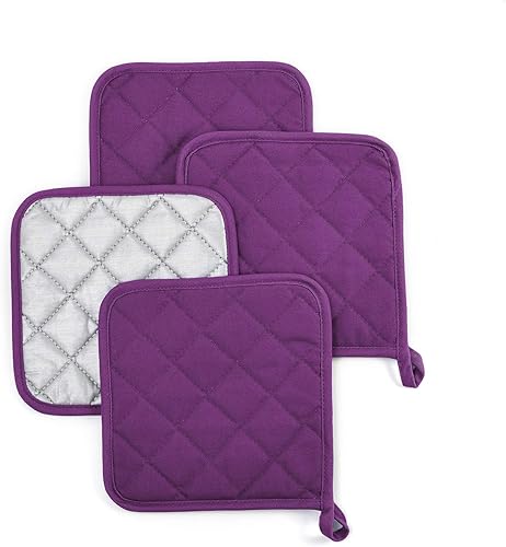 Miniatura 3 de Juego de 6 soportes para ollas, salvamanteles para cocina, resistentes al calor, posavasos de algodón puro, almohadillas calientes, juego de 6 para