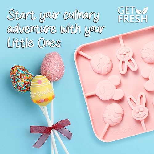 Miniatura 9 de GET FRESH Juego de herramientas para hacer helados y dulces para niños, 8 moldes de silicona para hacer helados de gelatina para niños, moldes de