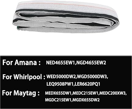Dryer Drum Felt Seal Replacement for Amana NED4655EW1,NGD4655EW2,Whirlpool WED5000DW2,WGD5000DW3,LEQ9508PW1,LER6620PQ1,Maytag MEDX655DW1,MEDC215EW1,MEDC200XW3,MGDC215EW1,MGDX655DW2.