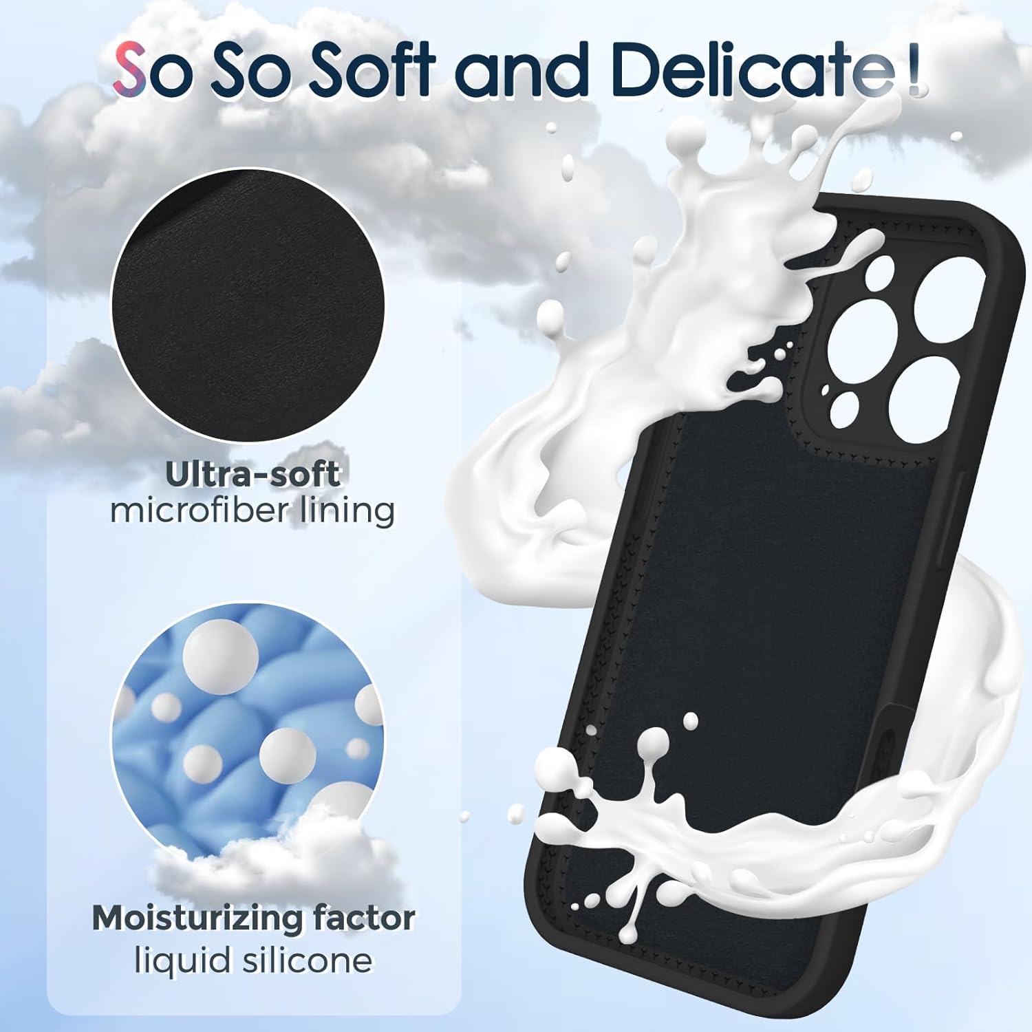 Mag-Ring Designed for iPhone 16 Pro Case, Liquid Silicone [Moisturizing Factor] Extreme Soft Slim Phone Case with Stand [Compatible with MagSafe] for 16 Pro 6.3 inch Men Women, Black - Image 4