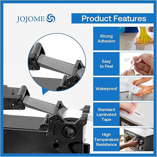 Miniatura 3 de TZe TZ - Cinta adhesiva transparente laminada de 0.47 pulgadas TZe-131 de repuesto para cinta Brother TZe131 Tze, negro sobre transparente para