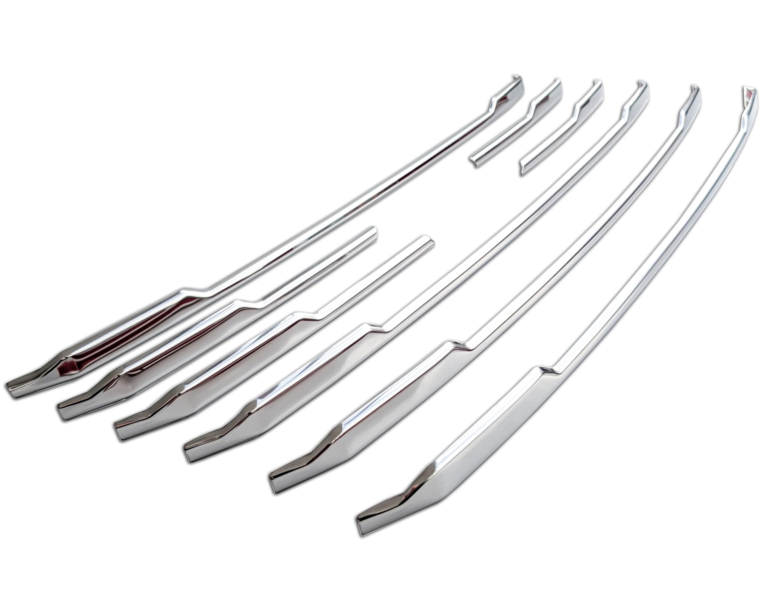 RECAMBO Marco de Acero Inoxidable para Parrilla Frontal, Apto para Tourneo Courier, a Partir de 2023, moldura cromada Brillante para Acabado óptico,