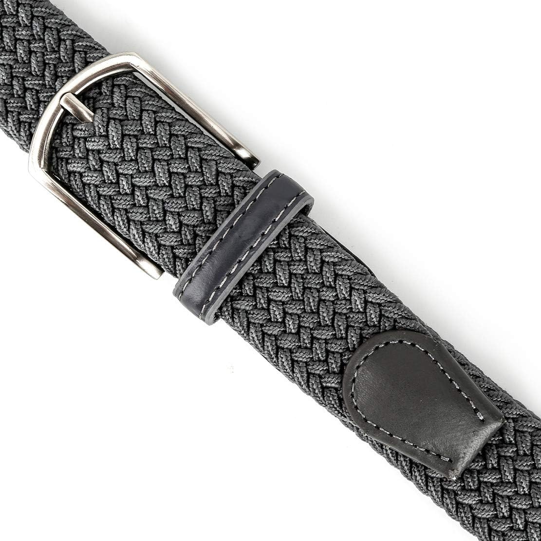 Braided Canvas Woven Elastic Stretch Belts for Men/Women/Junior with Multicolored - Image 5