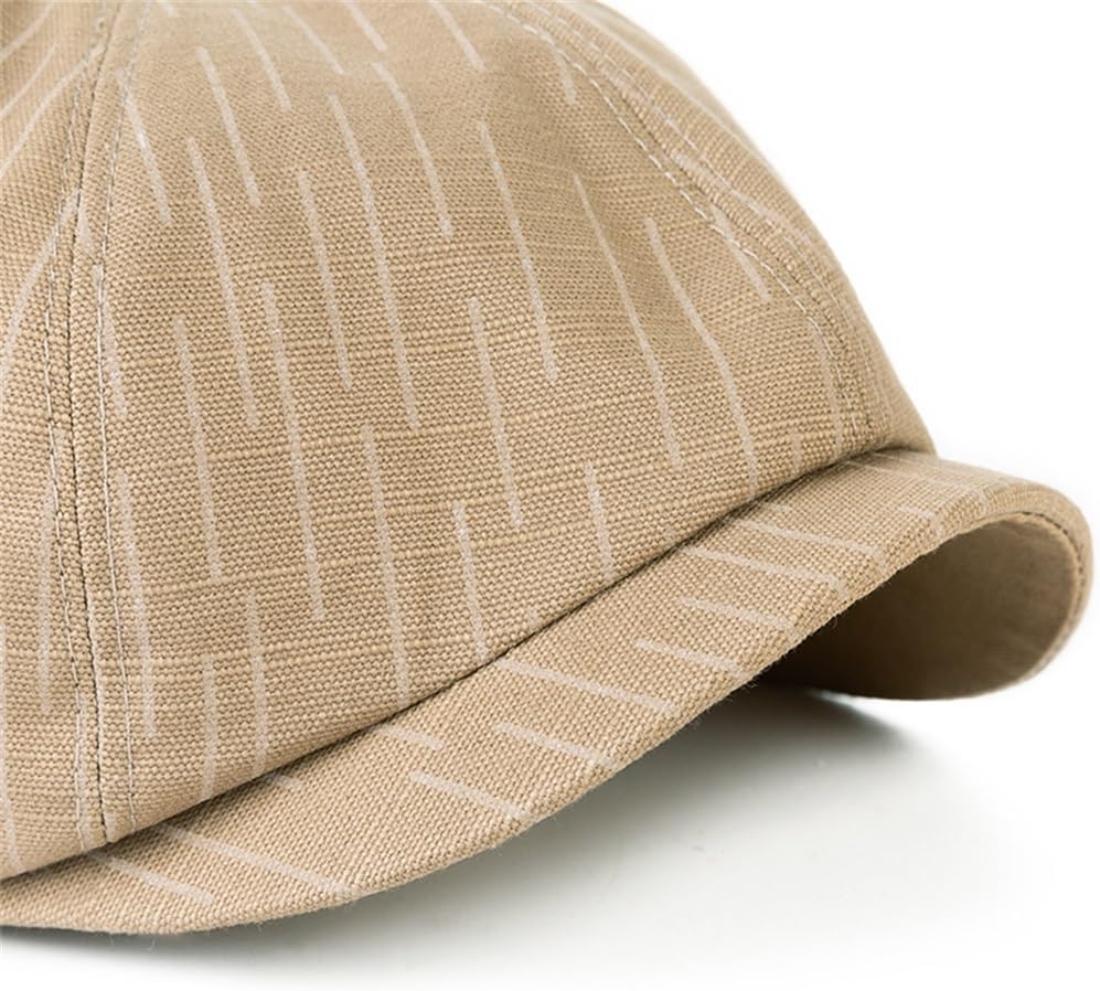 Spring and Autumn Men's Striped Octagonal Hat Vintage Beret Outdoor Hat