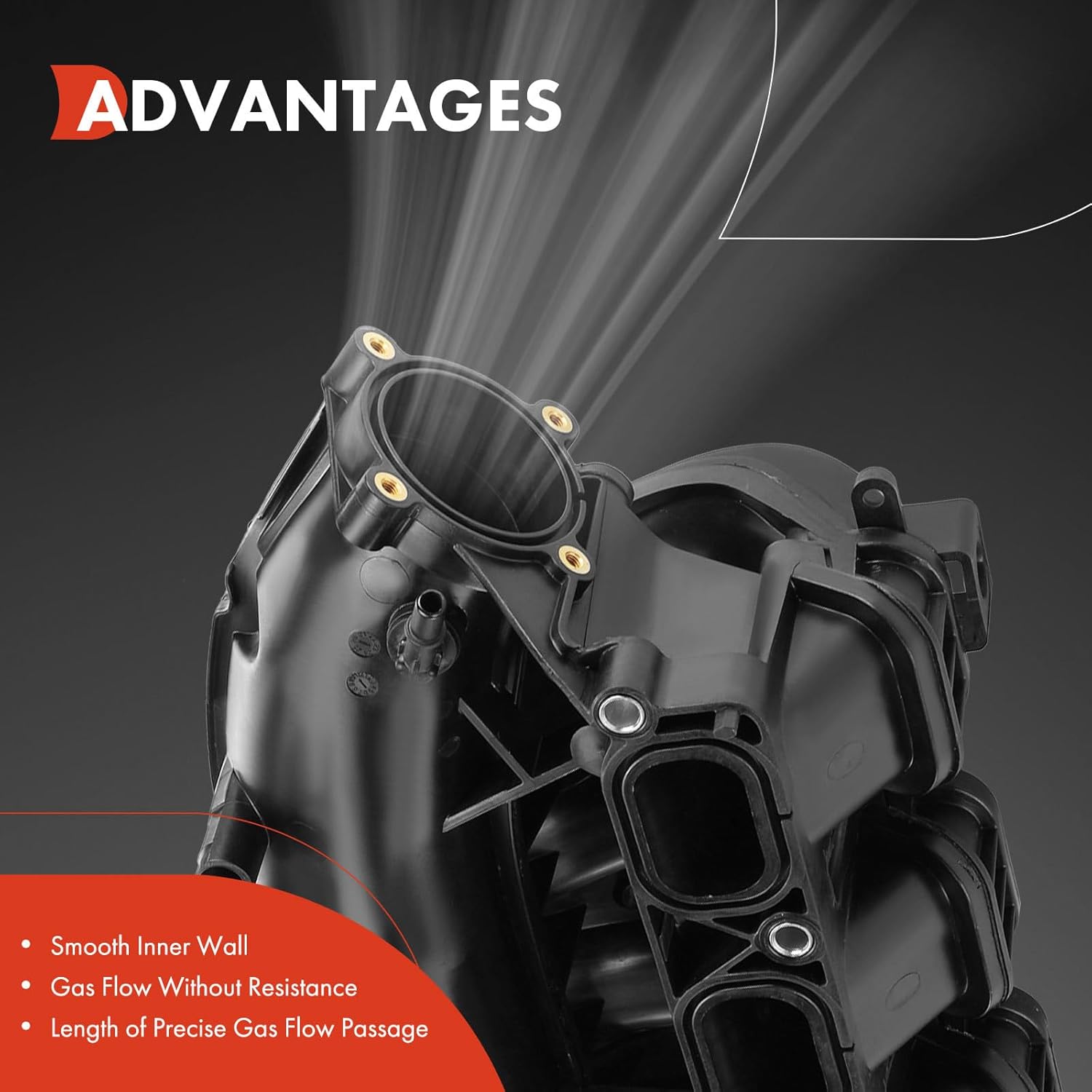 A-Premium Engine Intake Manifold W/Seal [DOHC, 4Cyl 2.0L] Compatible with Ford EcoSport 2018 2019 2020 & Ford Focus 2012 2013 2014 2015 2016 2017 2018