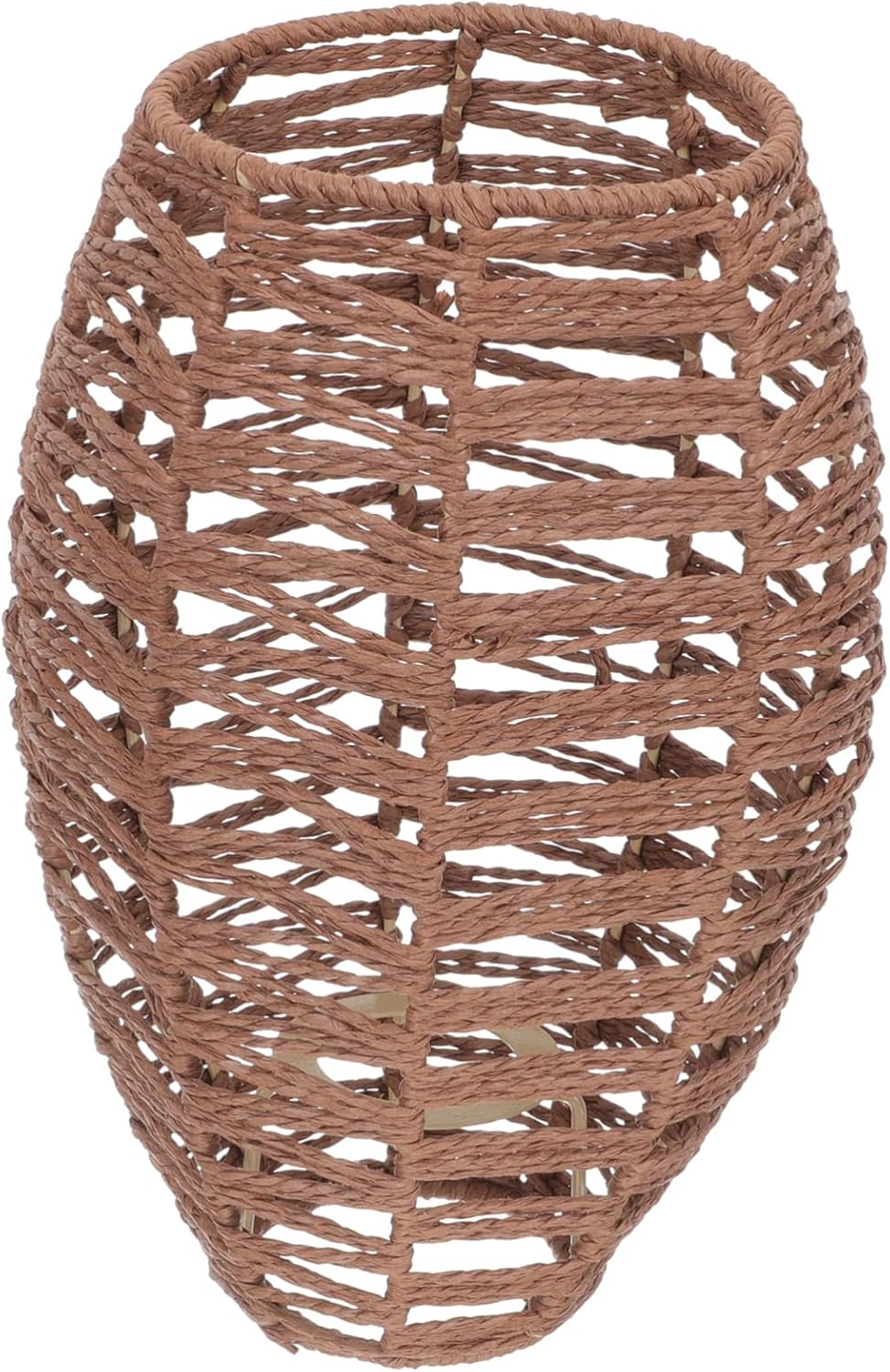 Gadpiparty Chinese Style Faux Rattan Ceiling Light Cover Imitation Woven Lampshade Rustic Simple Decorative Pendant Light Shade