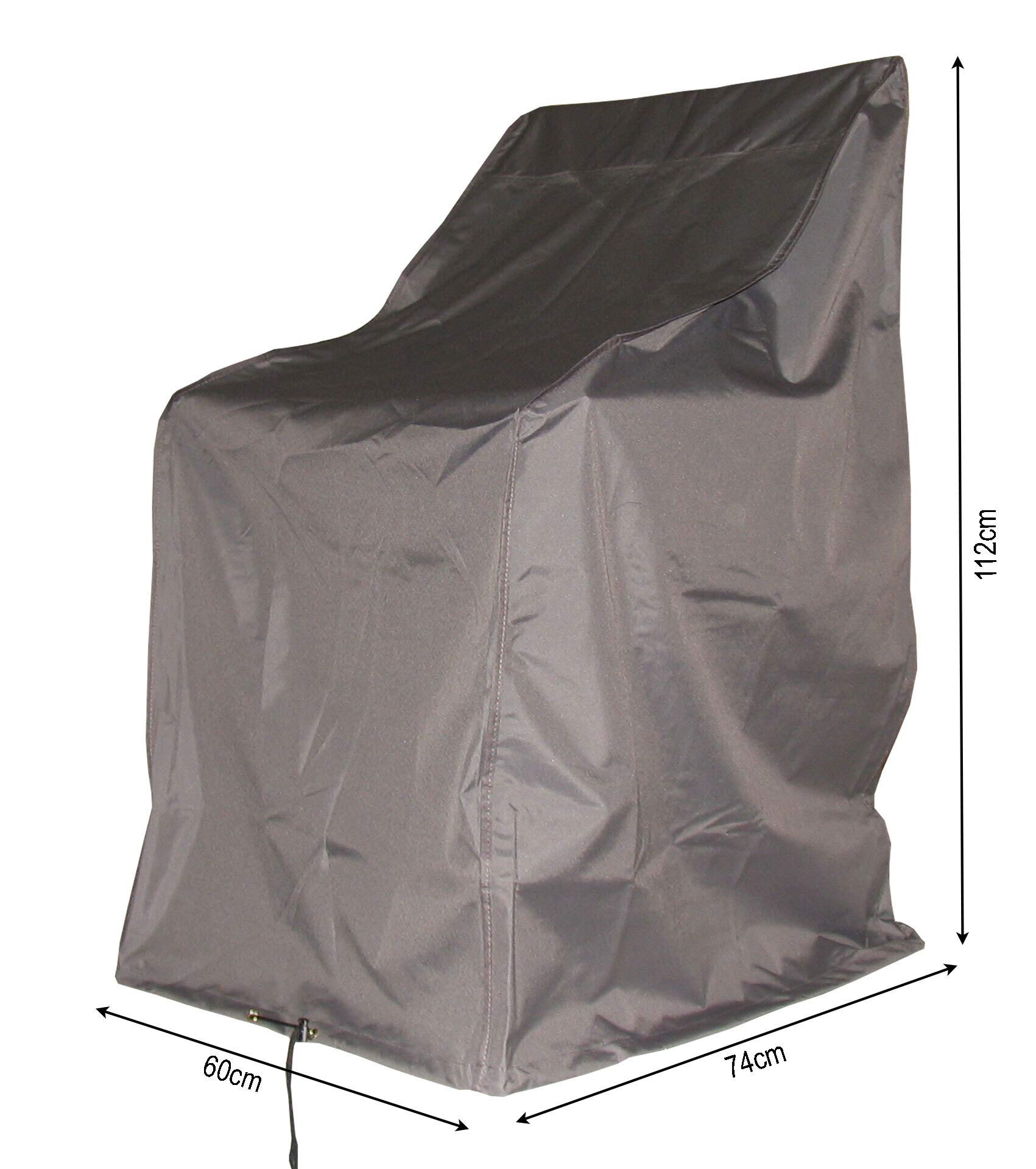 QUICK STAR - 4 teloni di Copertura per sedie a Sdraio impilabili, Colore: Grigio