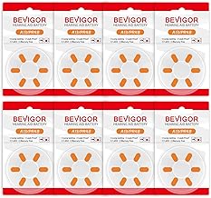 BEVIGOR Hearing Aid Batteries Size 13, Mercury Free, Zinc Air Batteries, Easy to Open and Carry, 1.45V, Long Lasting Hearing Aid Batteries, 48 Count