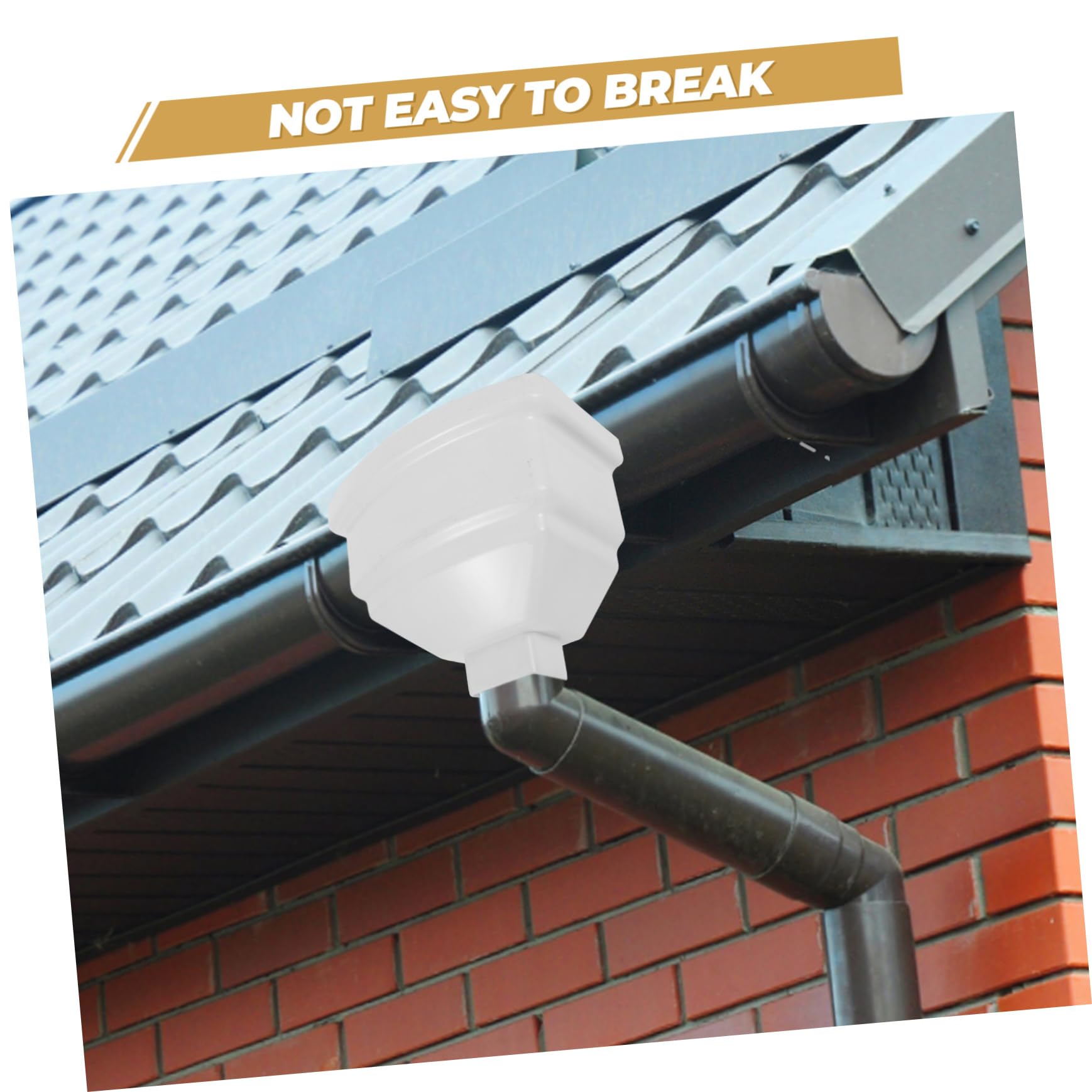 Diverter de Bajante Curvo de PVC Blanco para Canalón