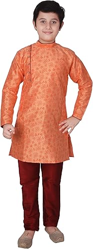 Pro-Ethic Style Developer Conjunto de Kurta de seda india para niños 1 a 16 años Paquete de 1 (S-134)
