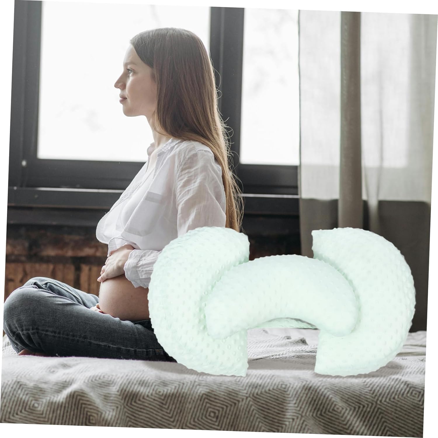 1set Maternity Pillow Lumbar Support Comfortable Abdominal Cushion for Side Sleeping Ergonomic Design for Pregnant Women for Expecting Mothers