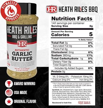 Heath Riles BBQ Rub - Garlic Butter BBQ Seasoning - Championship Recipe