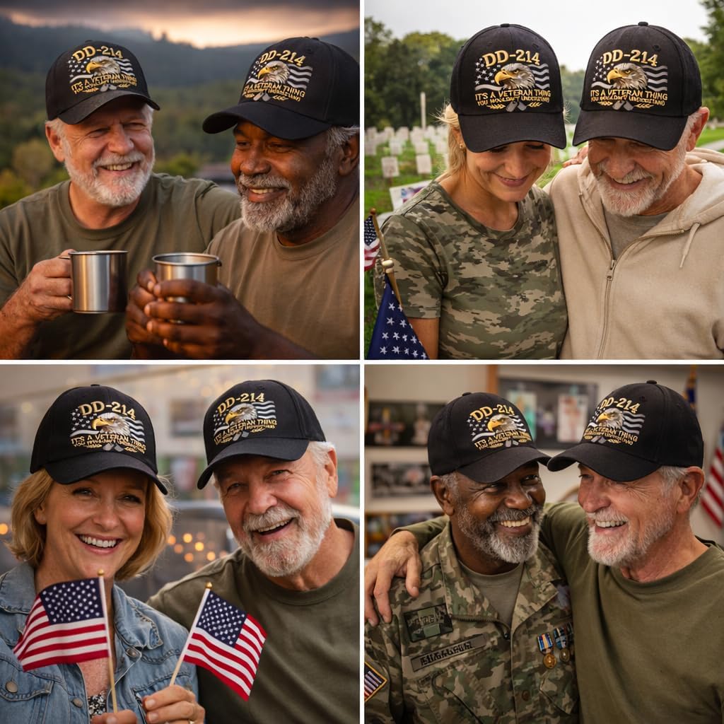 DD-214 Veteran Hat for Men DD-214 Embroidered Military Baseball Cap Veteran and Army Hats for Men Military Service Pride Gift - Image 7