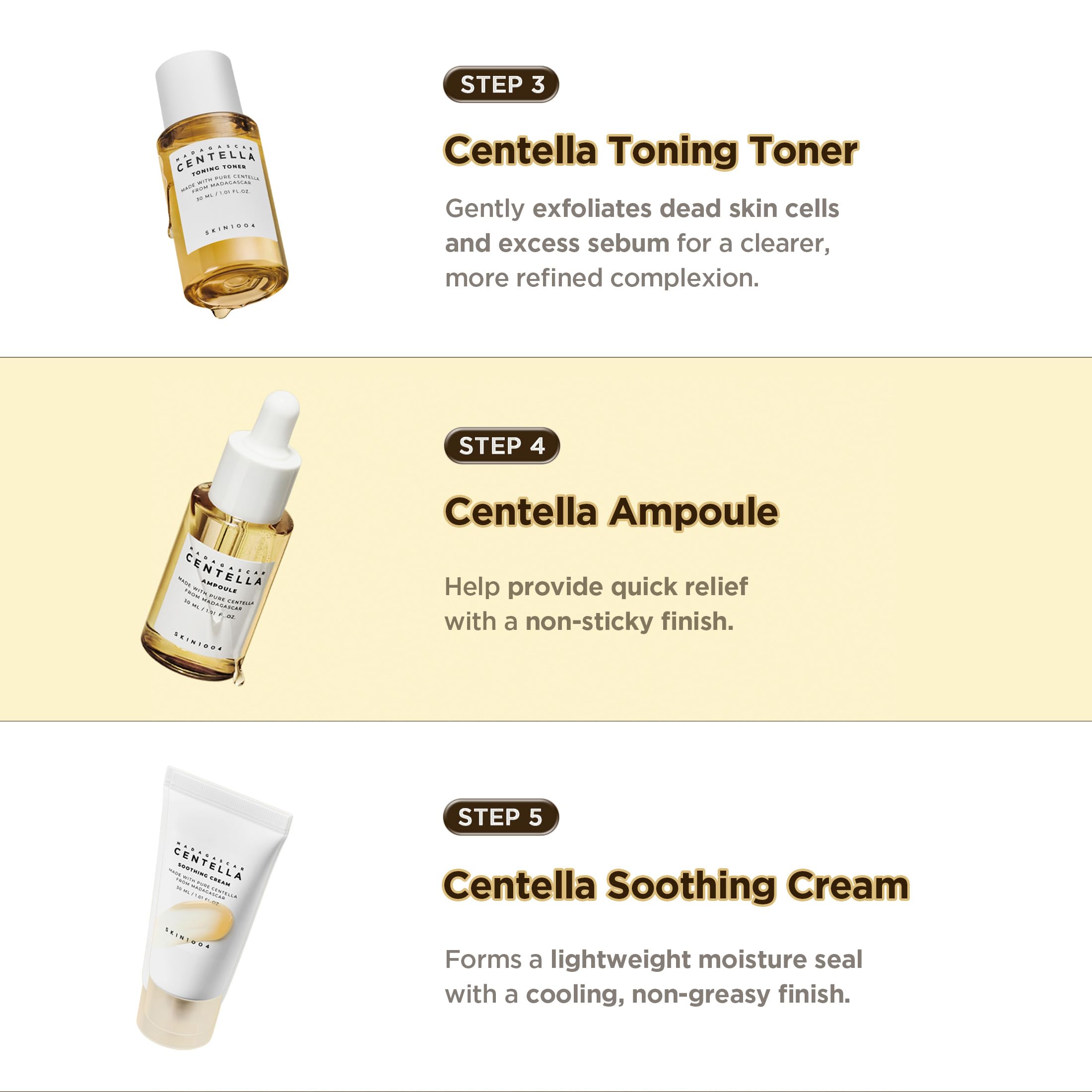 SKIN1004, Madagascar Centella Travel Kit, Kit da viaggio, 5 pezzi