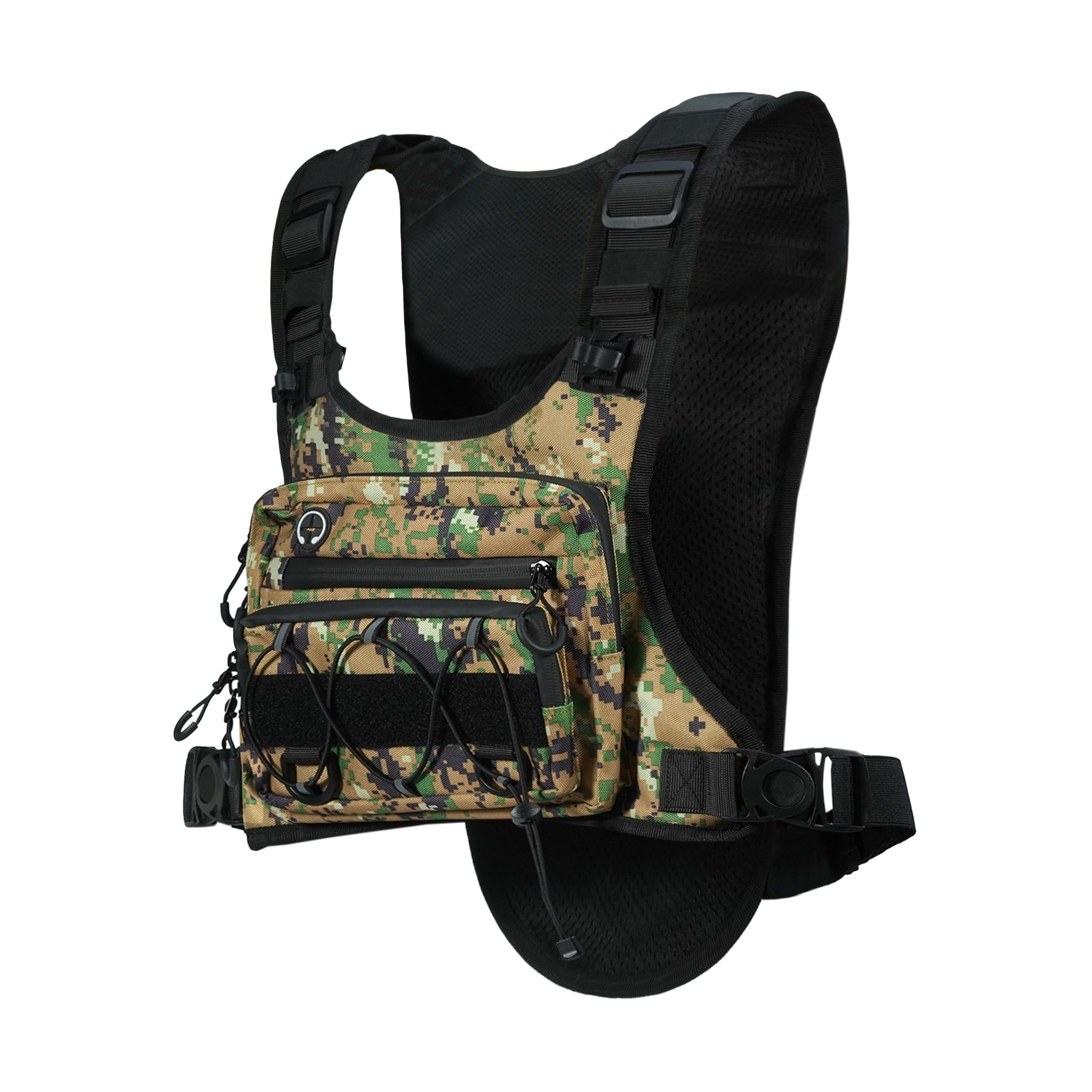 Clakllie Tactical Hydration Vest Backpack for Men & Women, Lightweight Chest Pack Compatible with 2L Water Bladder (Not Included), Hydration Pack for Hiking, Fishing, Hunting, Cycling & Outdoor Sports