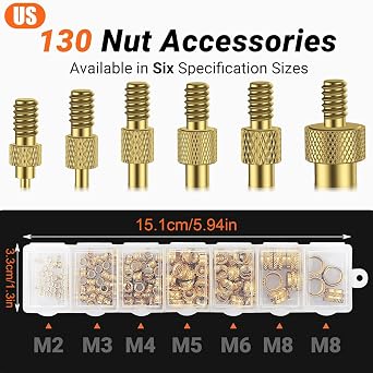 Heat Insert Tool - Iron Tip Adapter, Threaded Insert Kit | High Temp Insertion Bit for Welding Assembly Mounting Fixture Repair Station Workbench Tooling Hobby Home Use Application