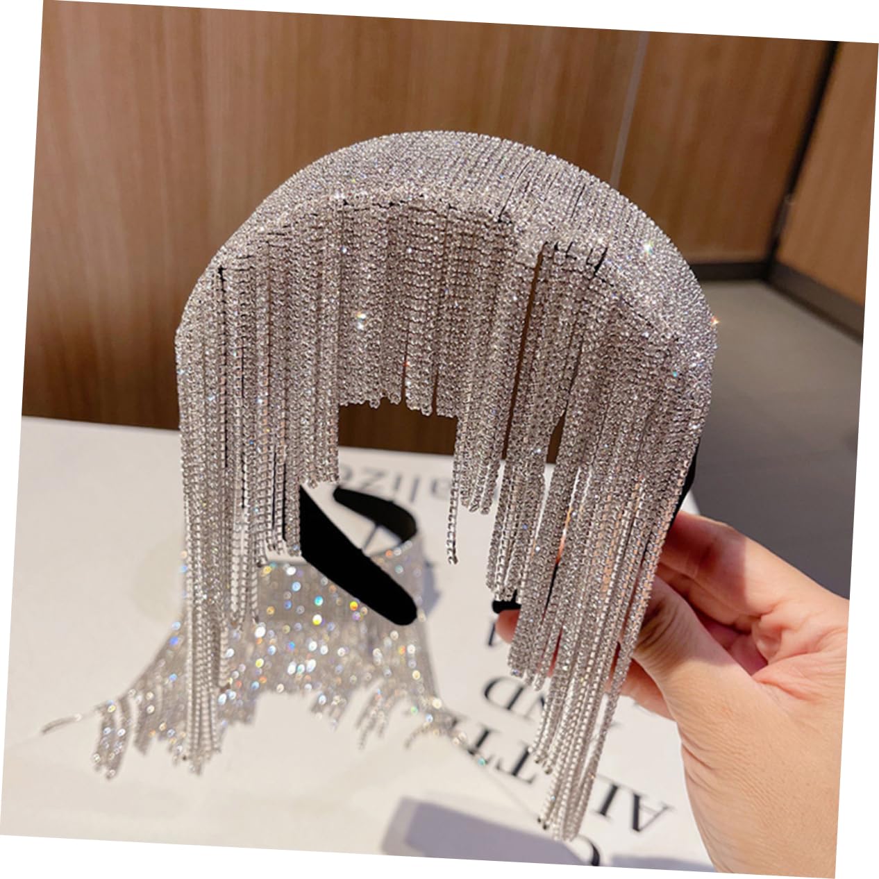 FRCOLOR 3stücke Sparkly Rhinestone Haarband Mit Eleganten Fransen Stilvolles Damen-haaraccessoire Für Besondere Anlässe Und Leicht Und
