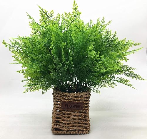 Vista 195 de Cattree - Arbustos artificiales, hierba de plástico, plantas artificiales para boda, interior, exterior, hogar, jardín, terraza, cocina, oficina