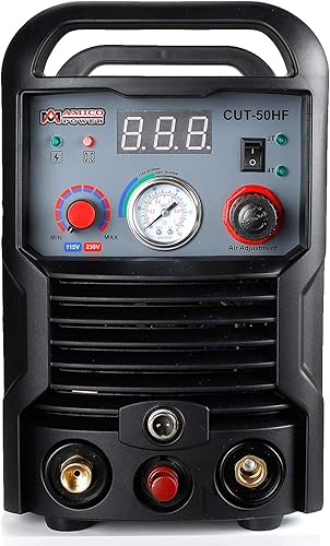Miniatura 3 de Amico CHF-50, cortador de plasma de arco piloto profesional de 50 amperios, corte limpio de 4/5 pulgadas, corte de doble voltaje de 110/230 V.