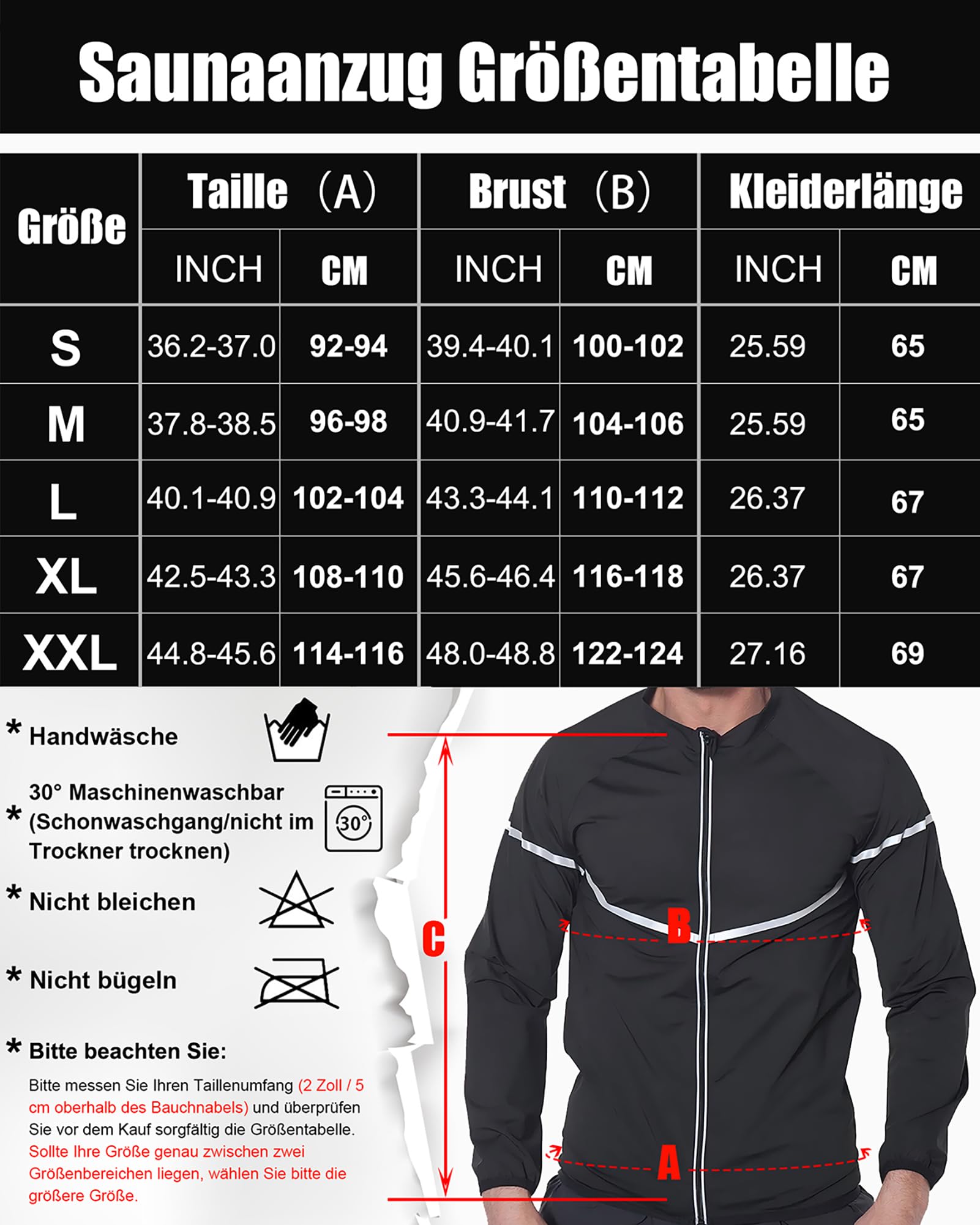 Schwitzanzug Herren Sauna, Schwitzjacke Herren REFLEKTIEREND Fitness Kleidung Herren, Reißverschluss Schweiß Sauna Suit Shapewear, Schweißfördernde Abnehmen für Gym, Fettverbrennung