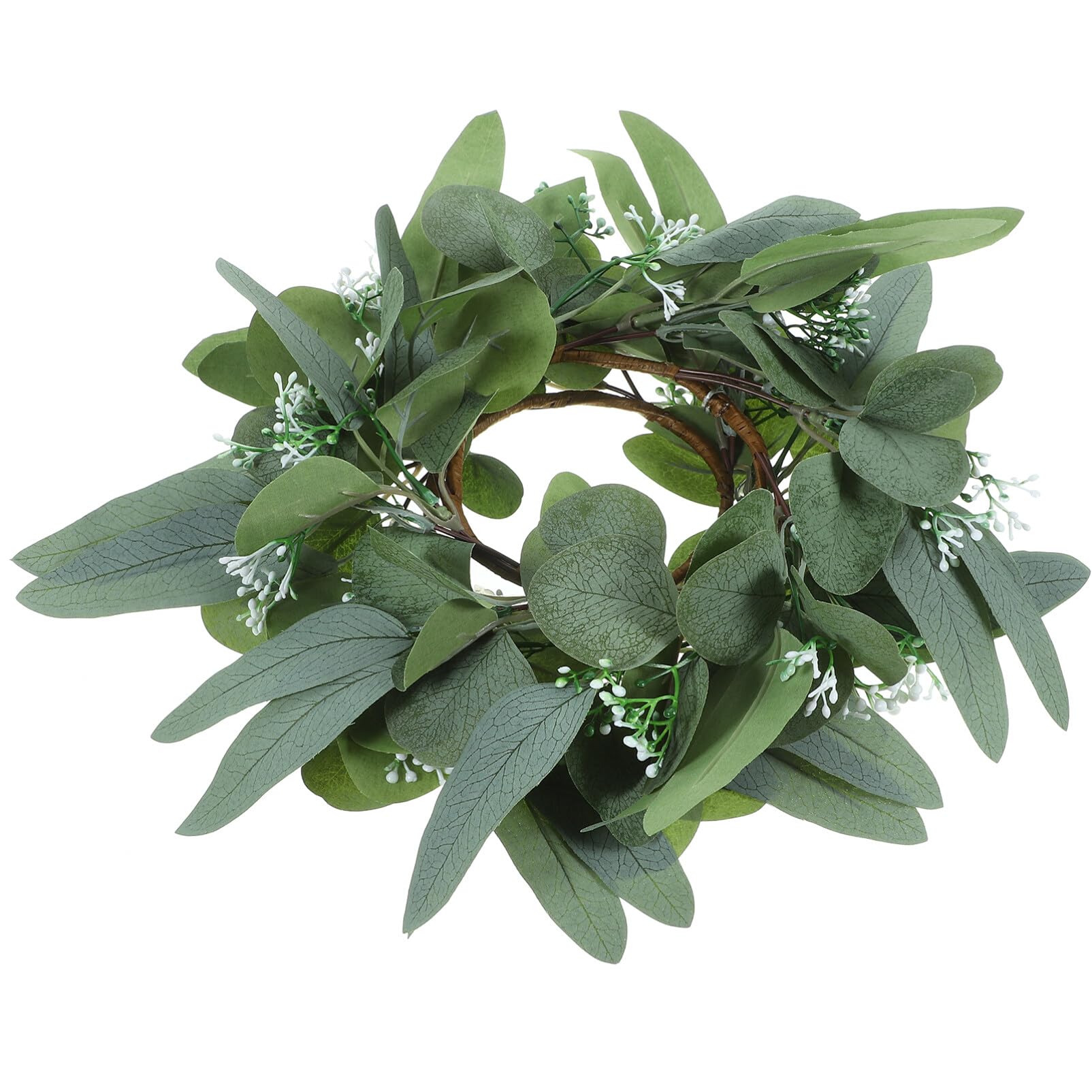 24-Pack Mini Christmas Candle Rings – Rustic Berry Wreaths For Pillar Candles & Tables