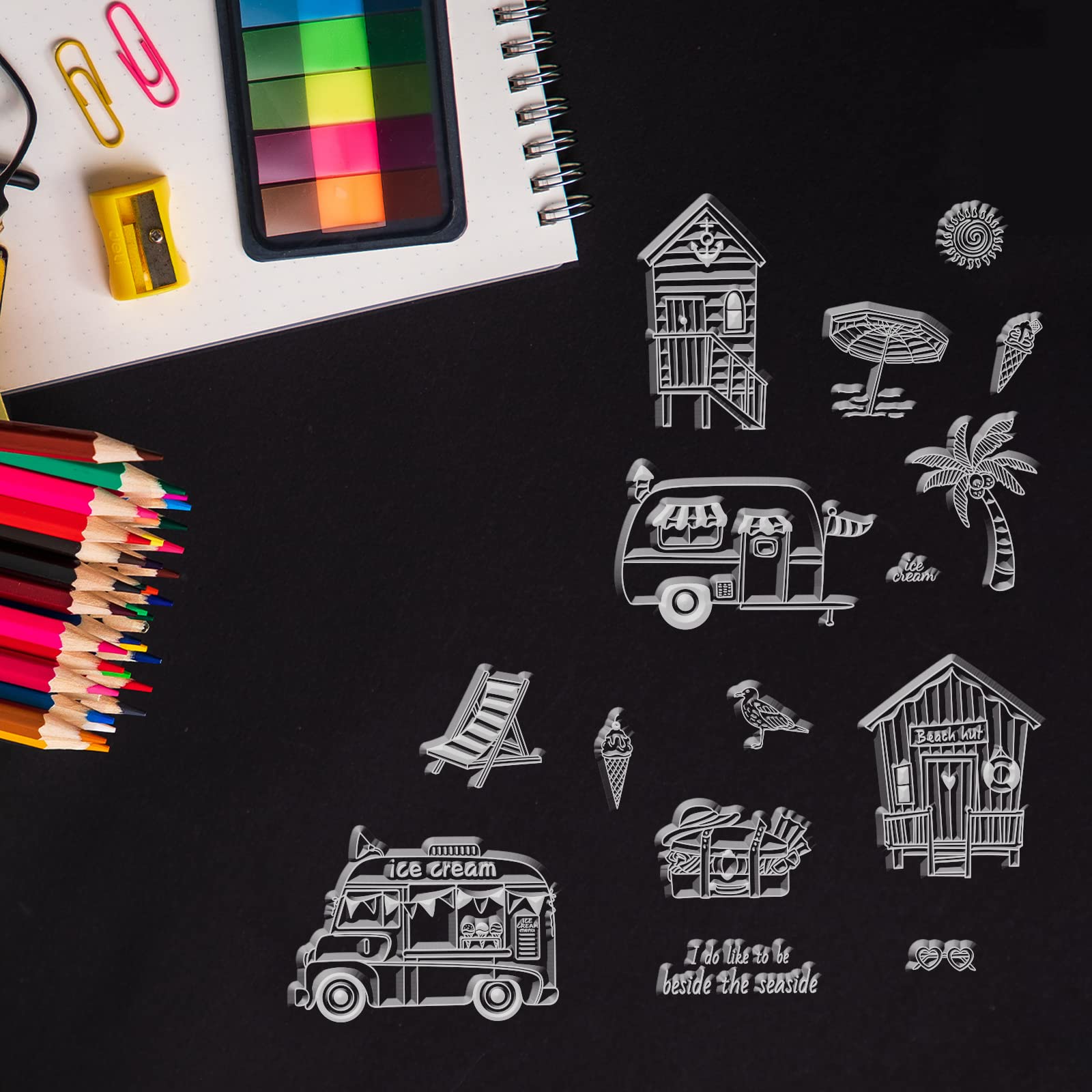 Timbri Trasparenti Per Scrapbooking E Biglietti Fai Da Te - Set Di