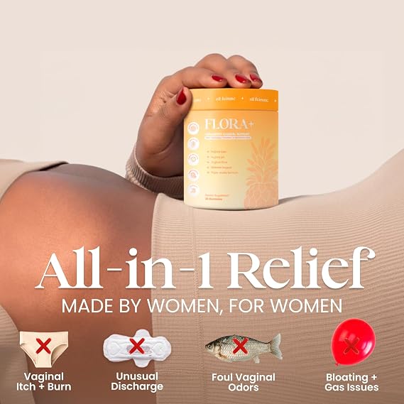 Flora+ pH Balance Vaginal Probiotic Gummies for Women Pineapple