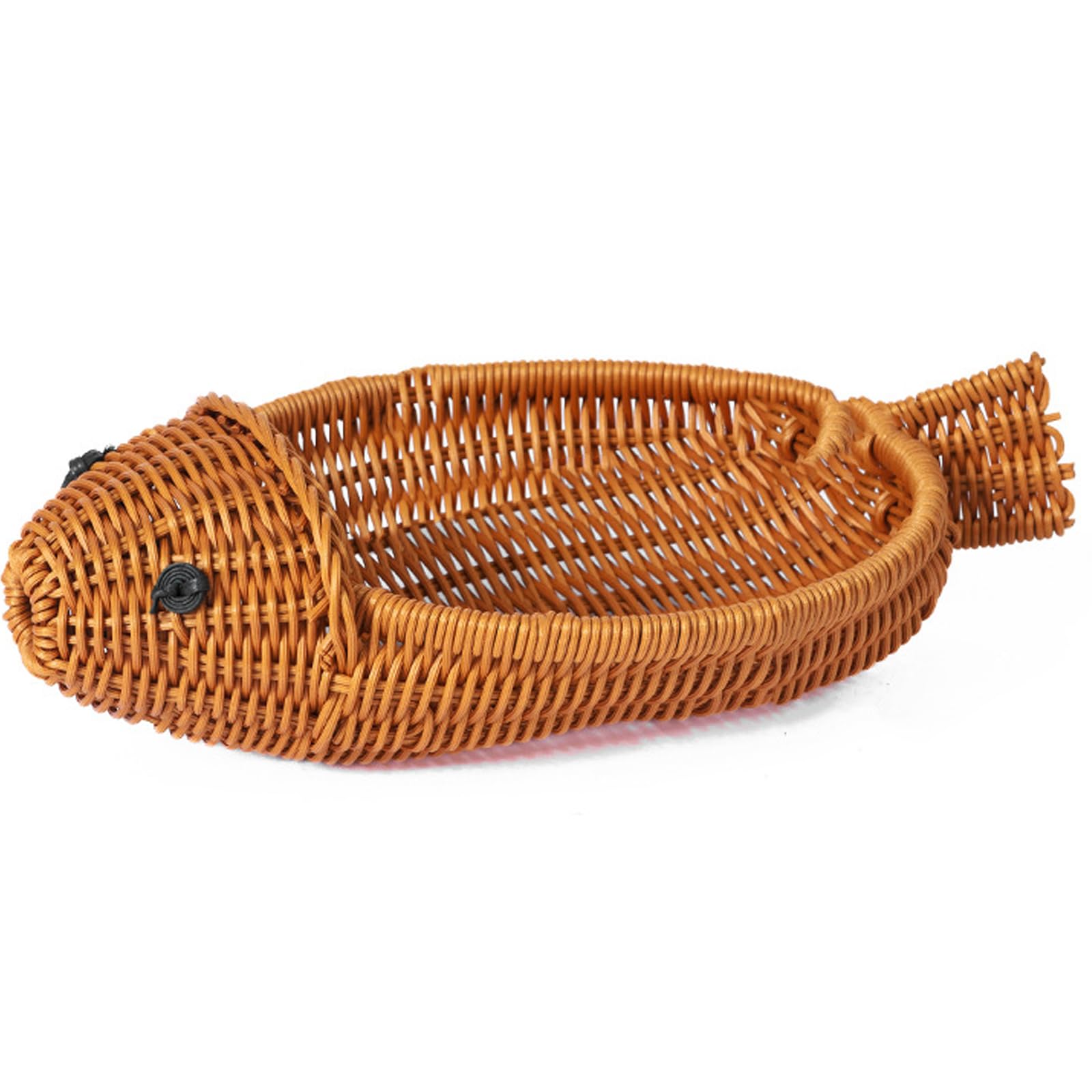 ordinarYone Creative Animal Designs Fruit Basket for Home Storage Imitating Rattan Weave PP Materials