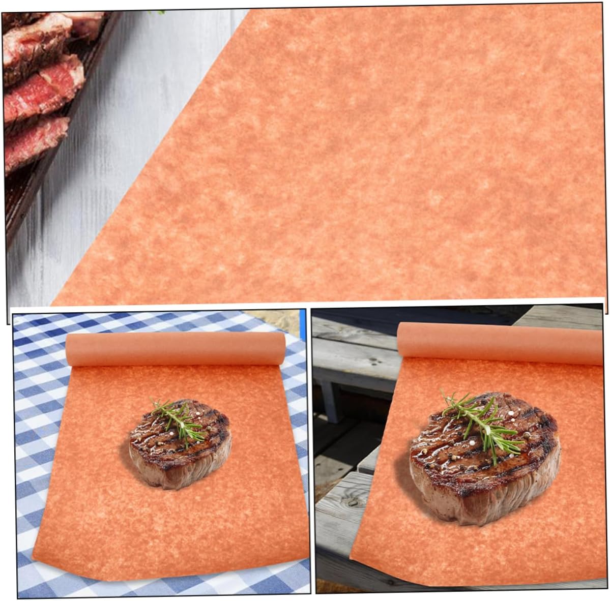 1roll Butcher Paper Non-sticky Food Grade Kraft Paper for Meat Bbq Grilling and Baking Grease Practical for All Cooking Needs