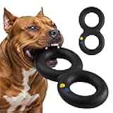Dog Toys for Aggressive Chewers | Virtually Indestructible Pull Toy for Large Breeds Such as Pit Bulls and German Shepherds | Heavy Duty Tug Dog Toy | Large | Black