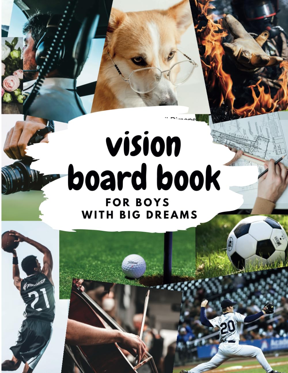 vision board book for boys big dreams: Create Your Future with 300+ Inspiring Images & Thoughtful Quotes, Career Exploration Photos, and Questions for Self-Discovery (Vision Board for Ambitious Boys)      Paperback – October 30, 2024