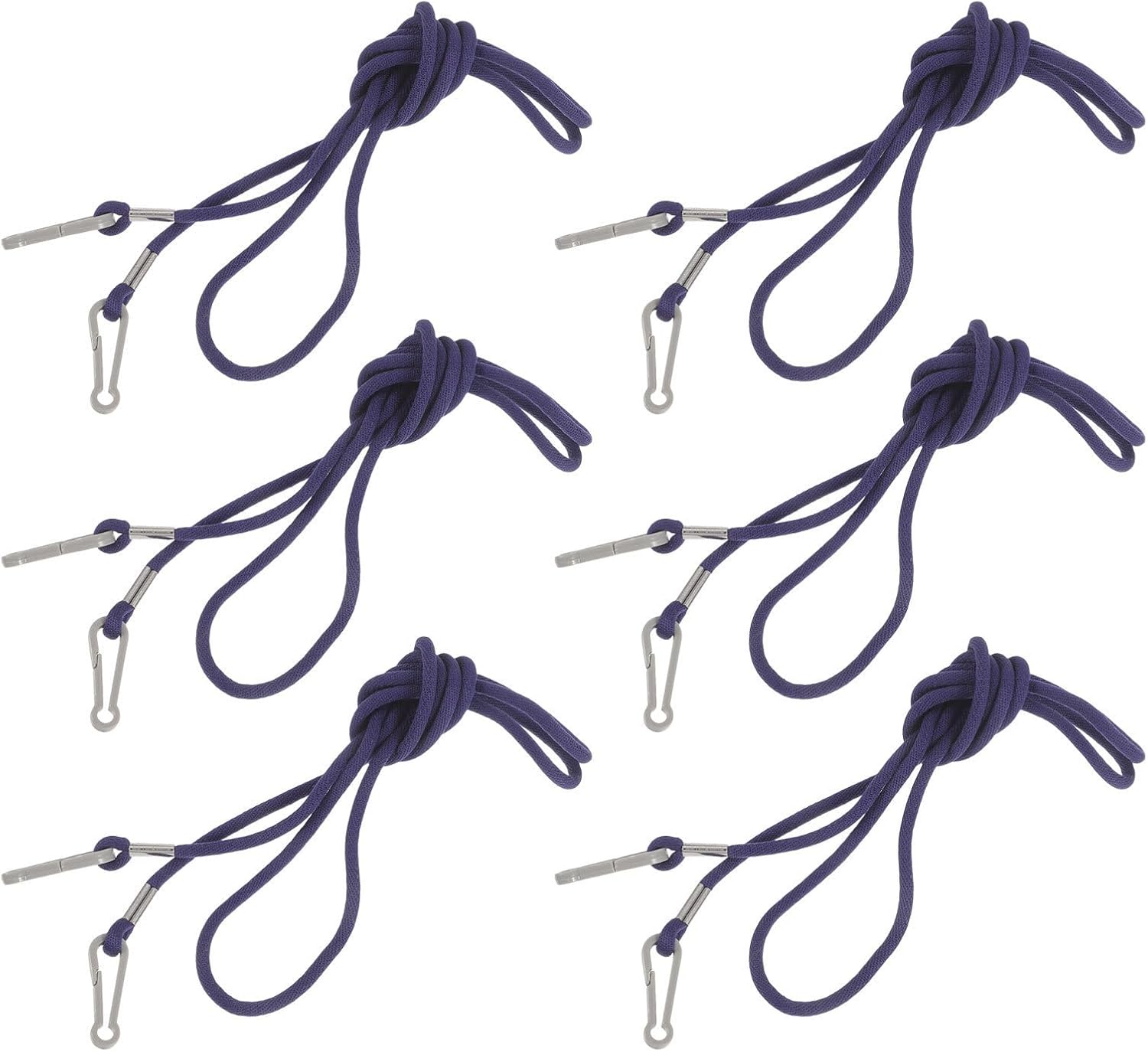 Luxshiny 6pcs Glove Clips Navy Nylon Anti Lost Mitten Holders | Neck Lanyard Rope, Secure Attachment Straps, Lightweight Winter Accessory