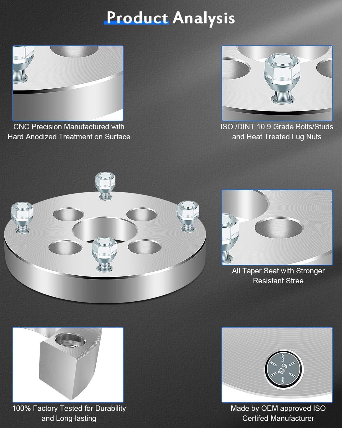 Wheel Spacers 4 Lug ECCPP 1 Inch Wheel Spacers - 4 Lug 4x4 To 4x156 ...